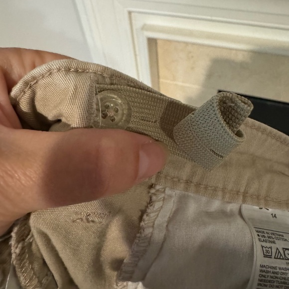 Old Navy girls school uniform skinny pants, pack of 2 pairs, tan, size 14 - Picture 7 of 10